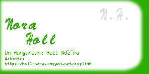 nora holl business card